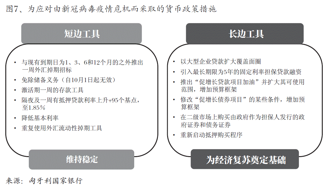 图7、为应对由新冠病毒疫情危机而采取的货币政策措施